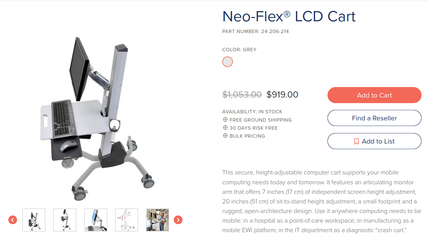 Neo-Flex® LCD Cart