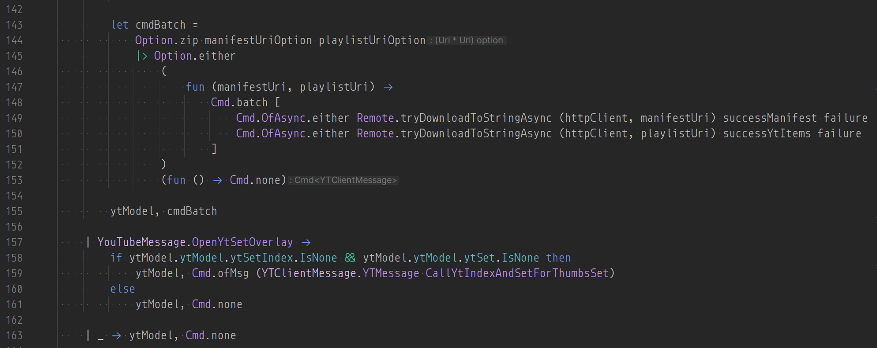 binding Elmish batch commands with FsToolkit.ErrorHandling in JetBrains Rider