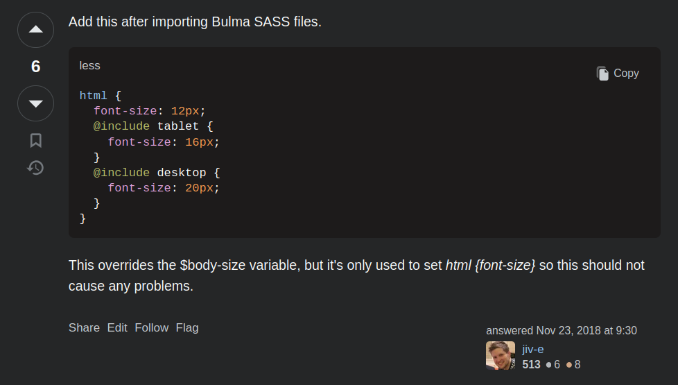 StackOverflow answer