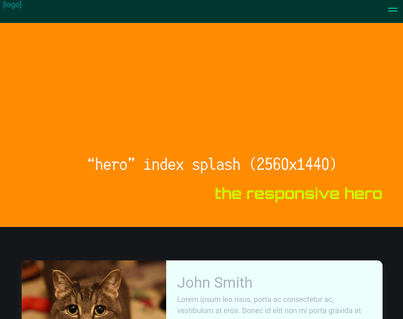the responsive ‘hero’ image layout