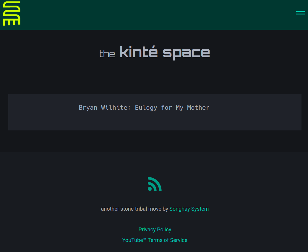 iteration of the kintespace.com Index page