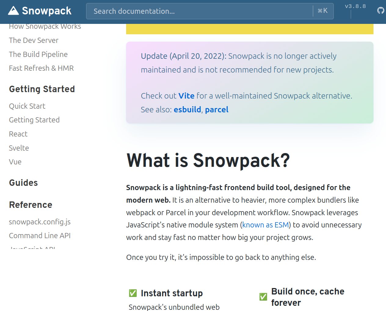 snowpack home page